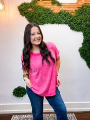 No Plans Necessary Top in Hot Pink