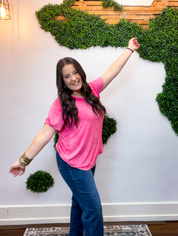 No Plans Necessary Top in Hot Pink