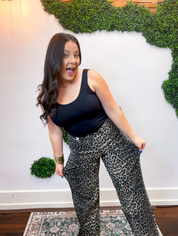 RFM | Chloe High Rise Leopard Wide Leg Jeans 