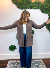 Cider Season Cardigan in Chocolate