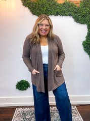 Cider Season Cardigan in Chocolate
