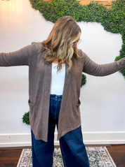 Cider Season Cardigan in Chocolate
