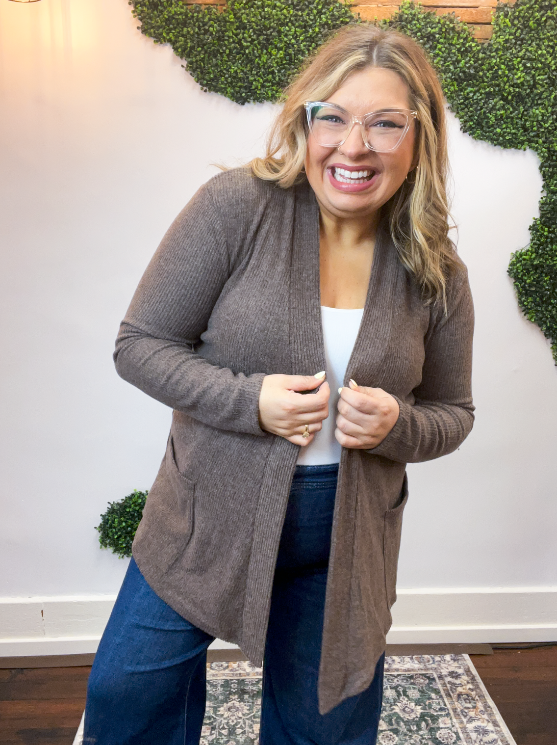 Cider Season Cardigan in Chocolate