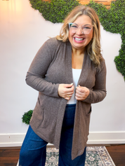 Cider Season Cardigan in Chocolate