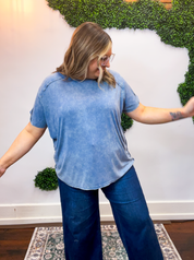 No Plans Necessary Top in Dusty Blue