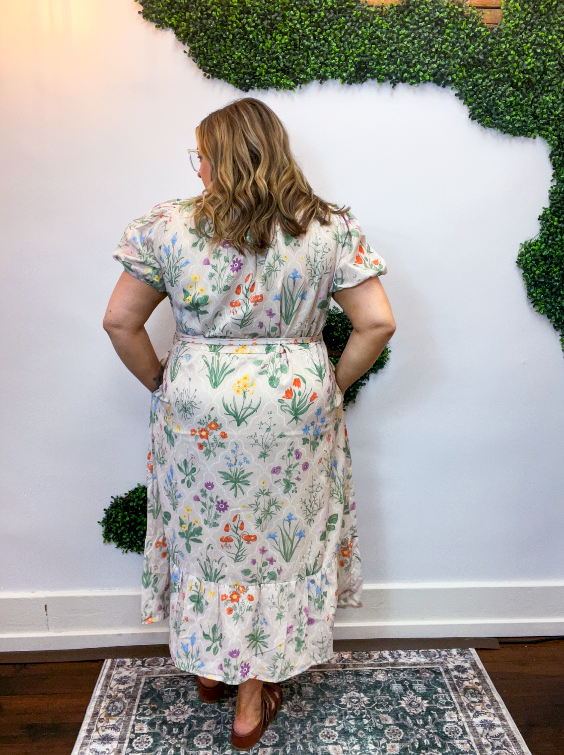Autumn Bloom Belted Dress