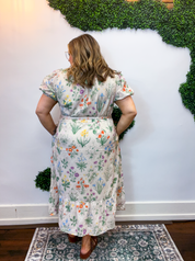 Autumn Bloom Belted Dress