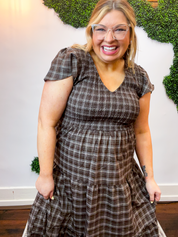 Autumn Orchard Plaid Dress