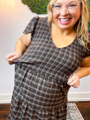 Autumn Orchard Plaid Dress