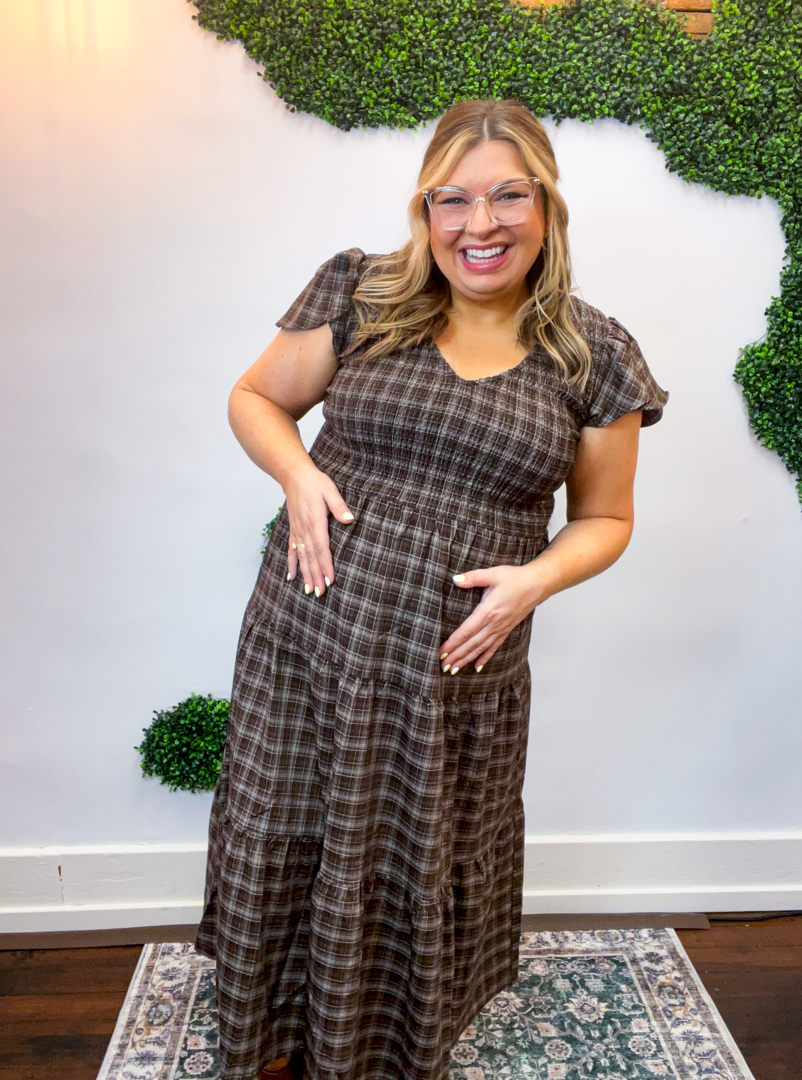 Autumn Orchard Plaid Dress