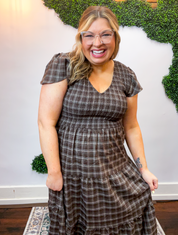 Autumn Orchard Plaid Dress