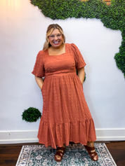Clay Rose Midi Dress