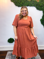 Clay Rose Midi Dress