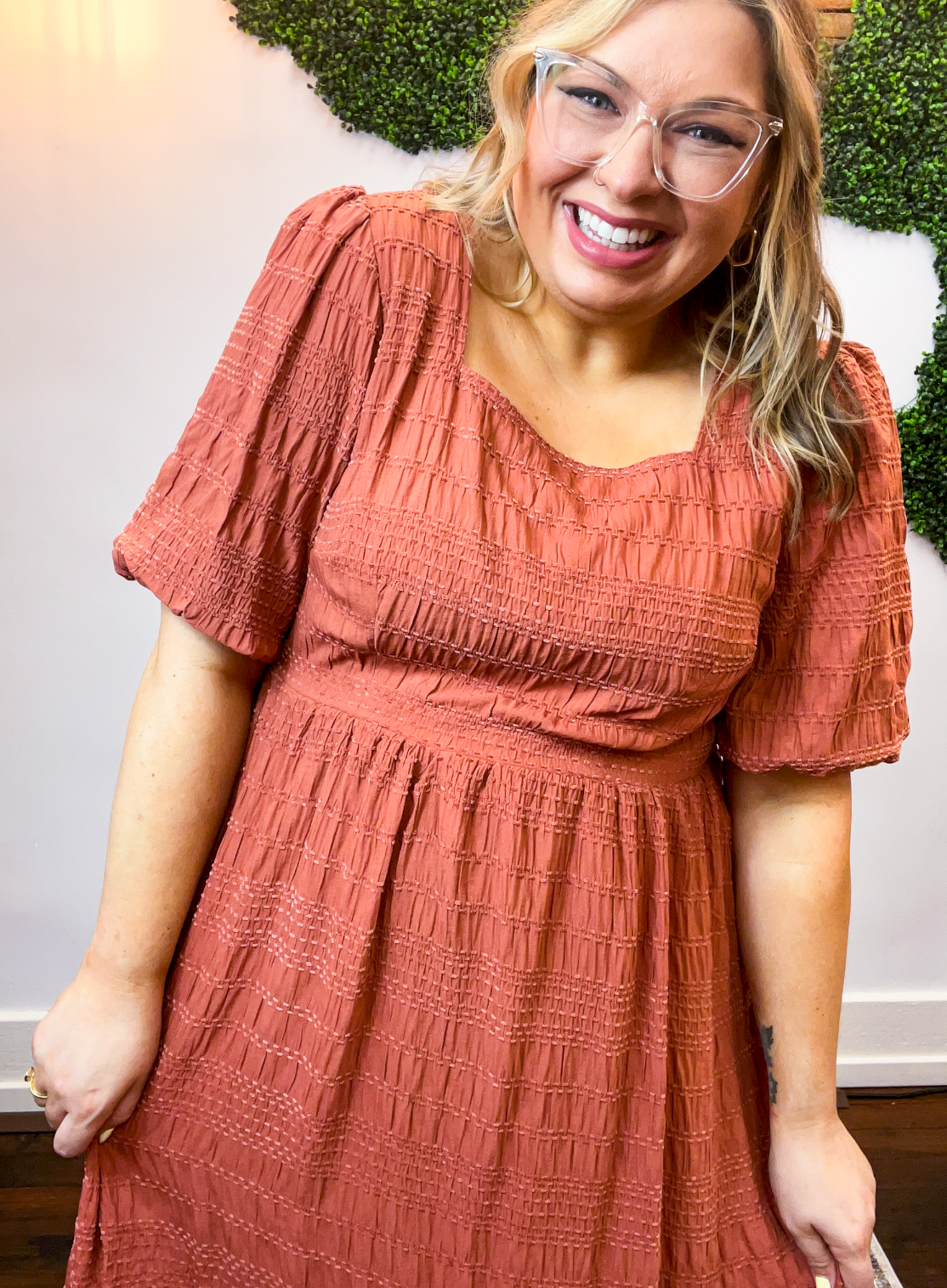 Clay Rose Midi Dress
