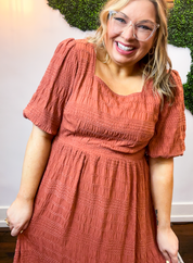 Clay Rose Midi Dress