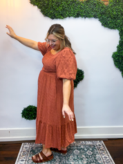 Clay Rose Midi Dress