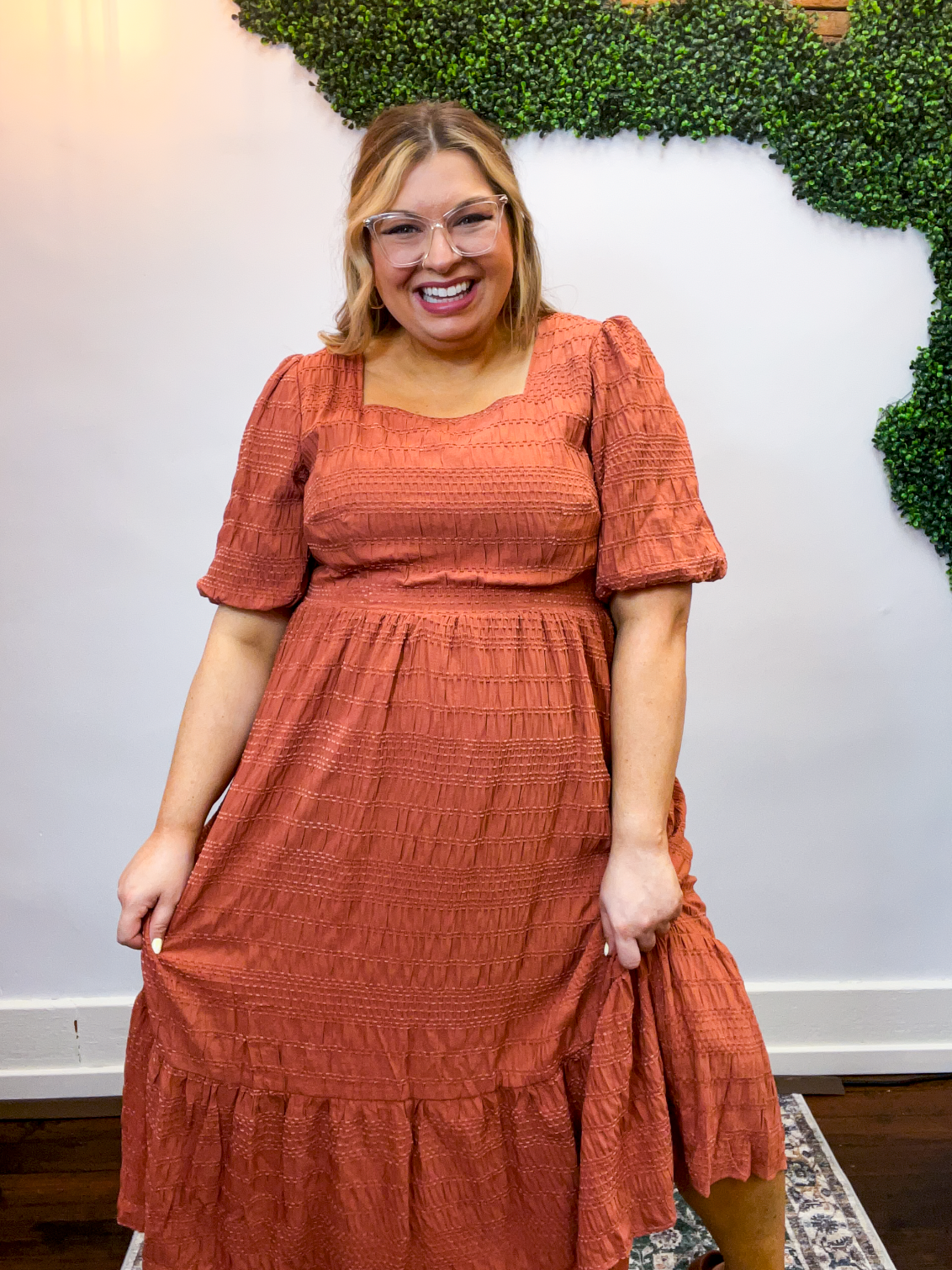 Clay Rose Midi Dress