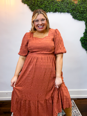 Clay Rose Midi Dress