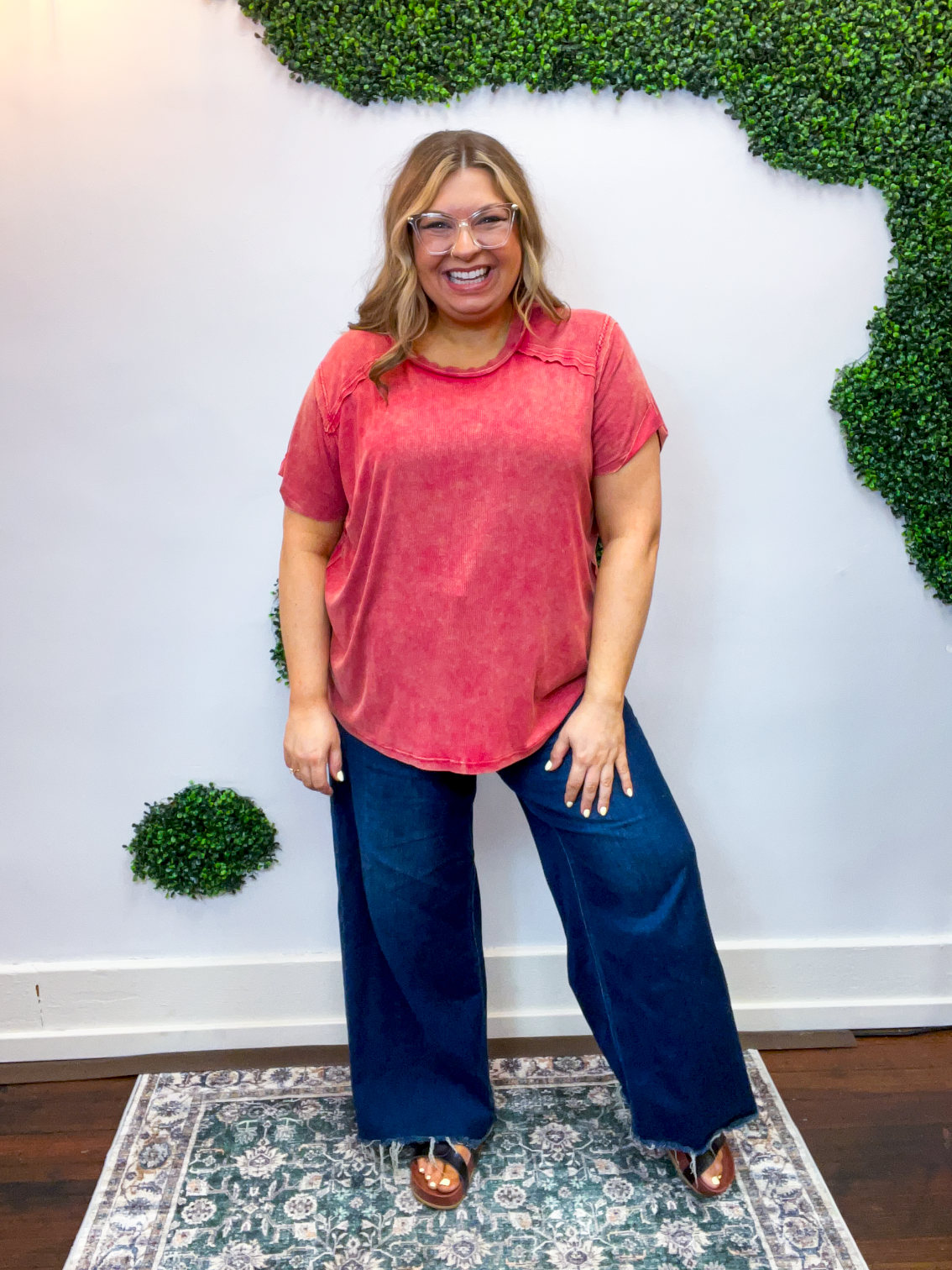 No Plans Necessary Top in Red