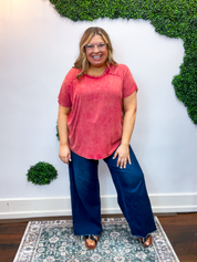 No Plans Necessary Top in Red