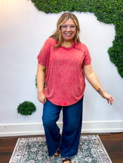 No Plans Necessary Top in Red