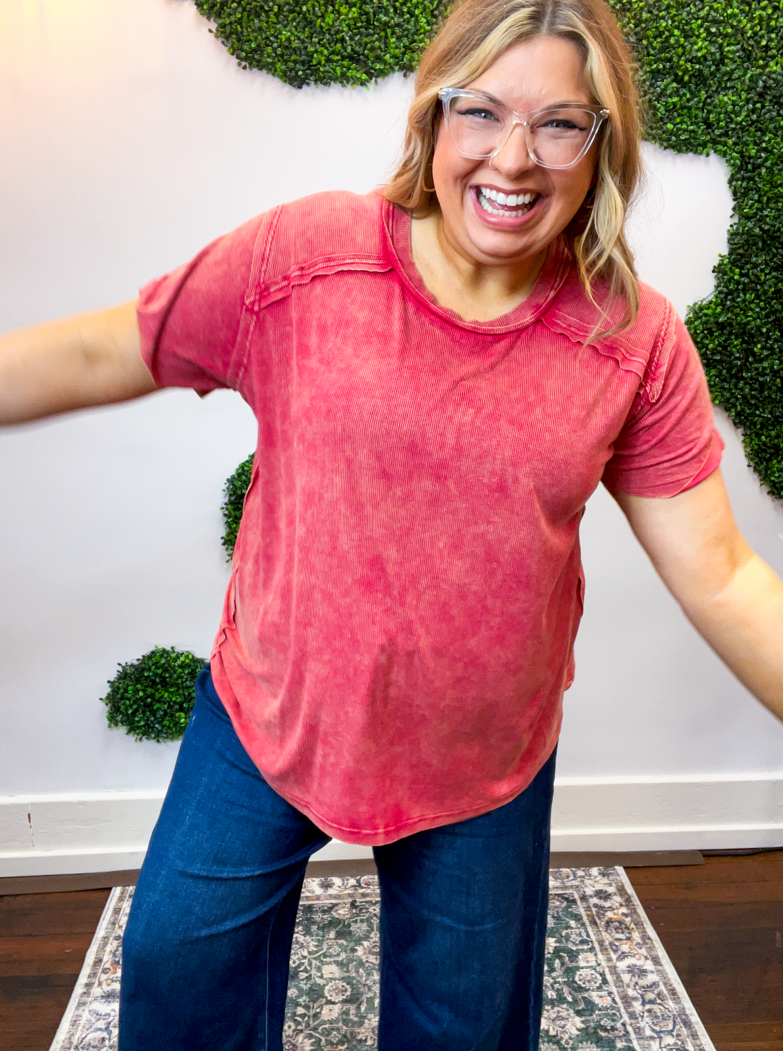 No Plans Necessary Top in Red