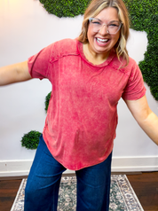 No Plans Necessary Top in Red