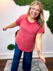 No Plans Necessary Top in Red