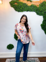 Rose Garden Short Sleeve Blouse