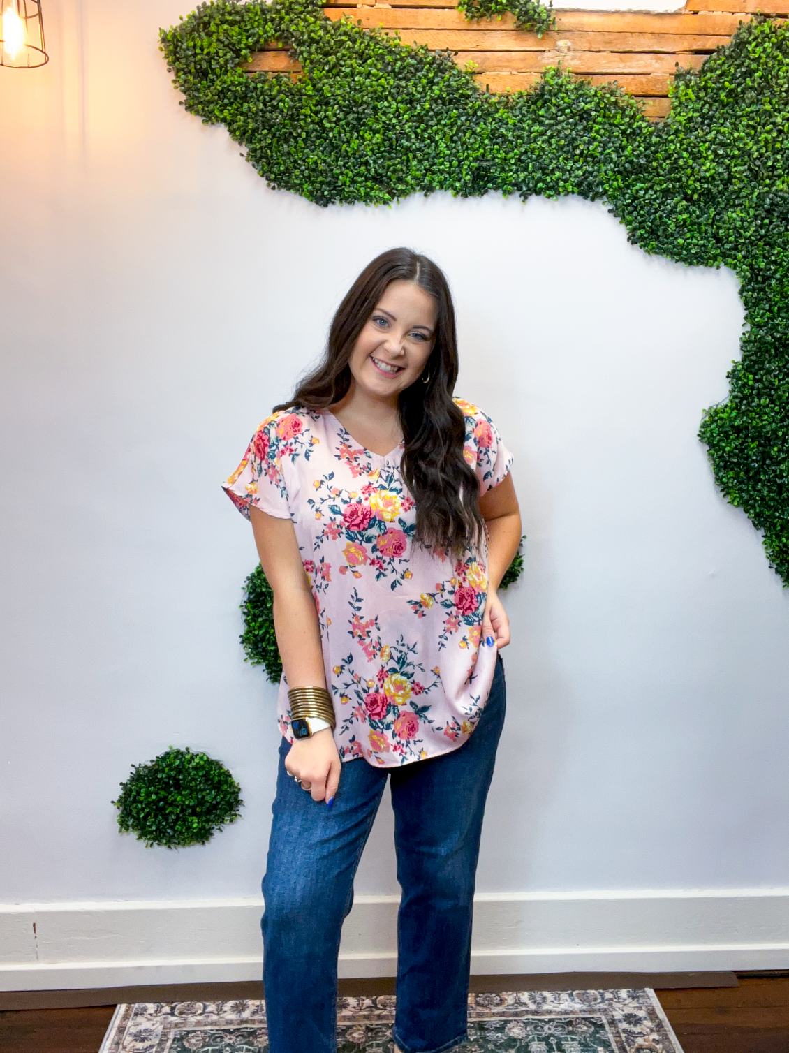 Rose Garden Short Sleeve Blouse