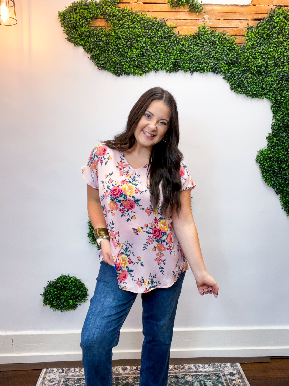 Rose Garden Short Sleeve Blouse