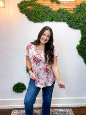 Rose Garden Short Sleeve Blouse