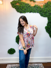 Rose Garden Short Sleeve Blouse