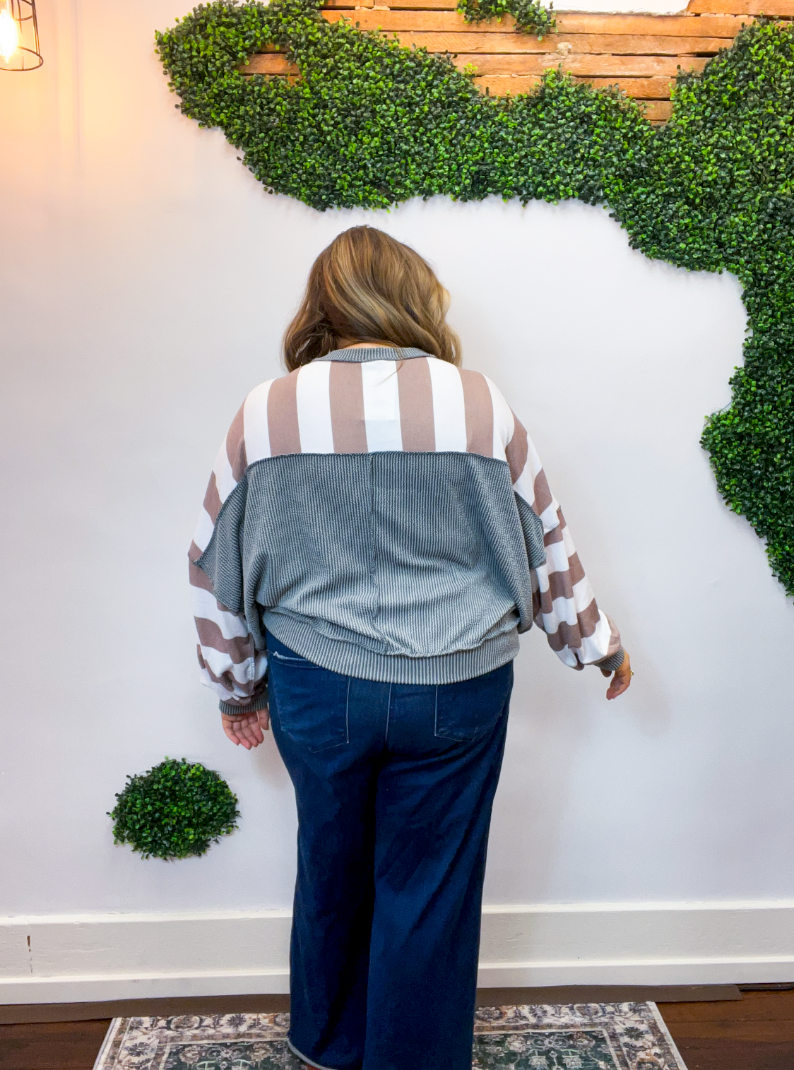 Fog & Taupe Stripe Pullover
