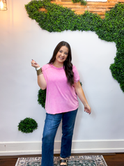 No Plans Necessary Top in Candy Pink