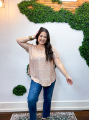 Rose Tile Woven Top