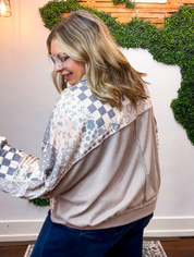 Mixed Signals Patchwork Pullover
