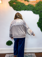 Mixed Signals Patchwork Pullover
