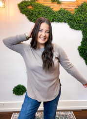 Cozy Days Baby Waffle Top in Cocoa