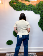 Buttercream Ruffle Short Sleeve Sweater