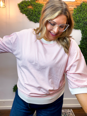 County Fair Striped Top in Pink