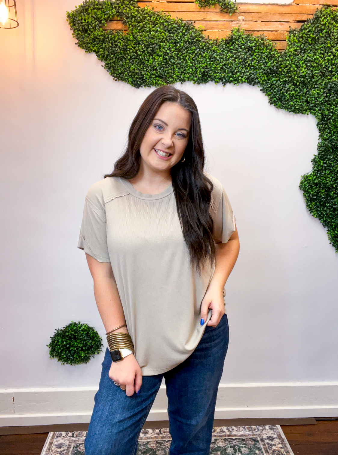 No Plans Necessary Top in Ash Mocha