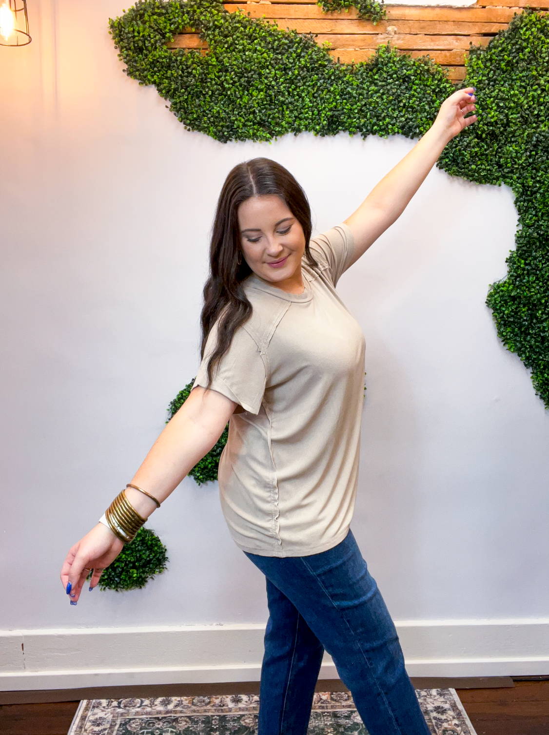 No Plans Necessary Top in Ash Mocha