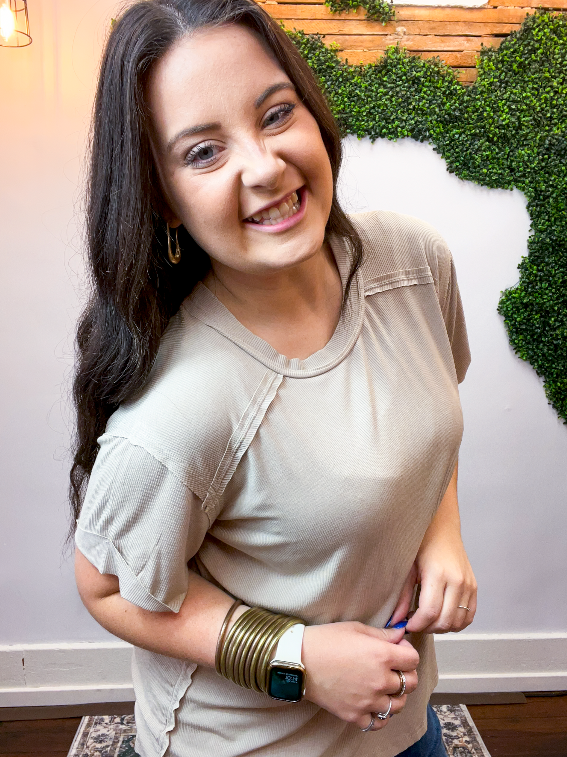 No Plans Necessary Top in Ash Mocha