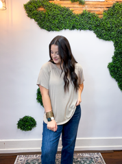 No Plans Necessary Top in Ash Mocha