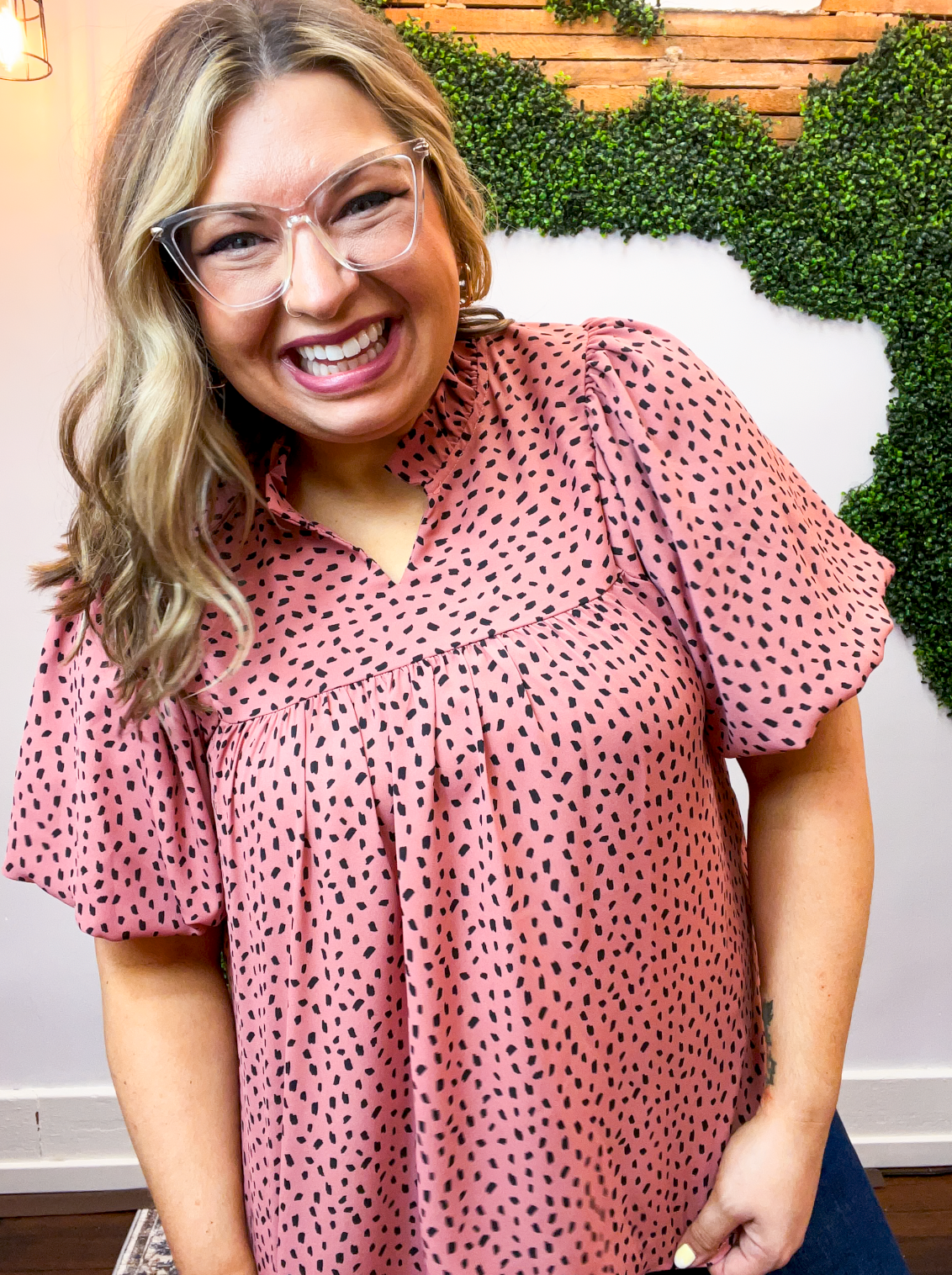 Spotted Sweetheart Top