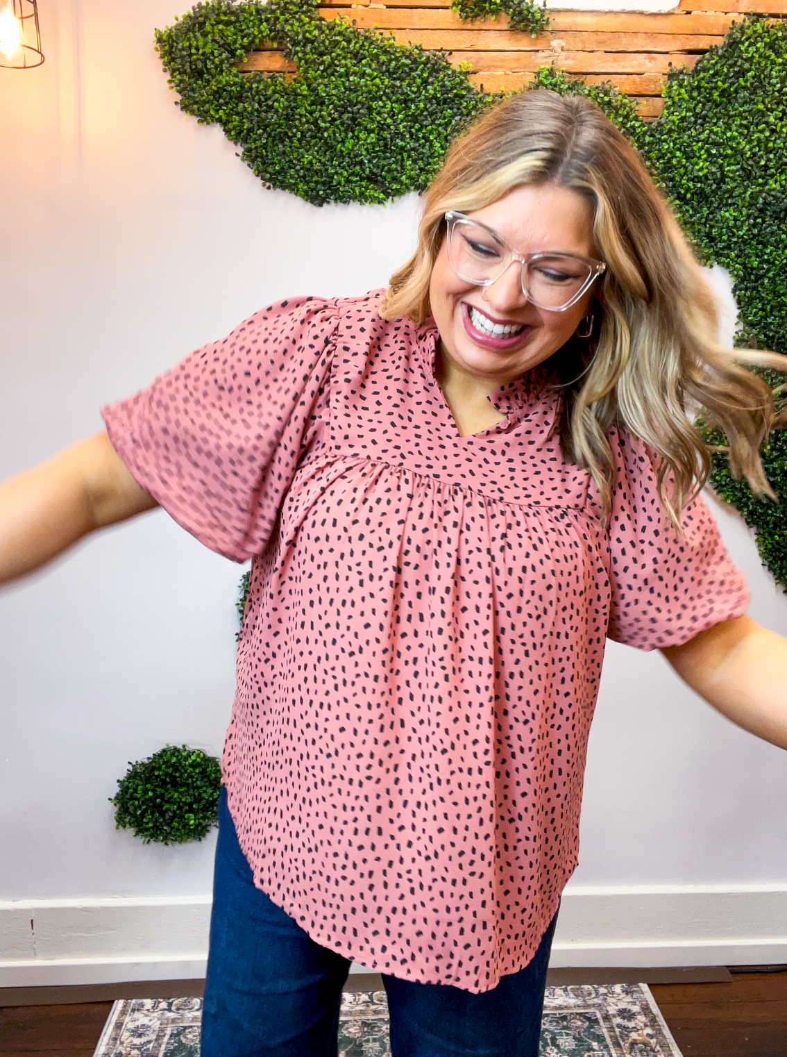 Spotted Sweetheart Top