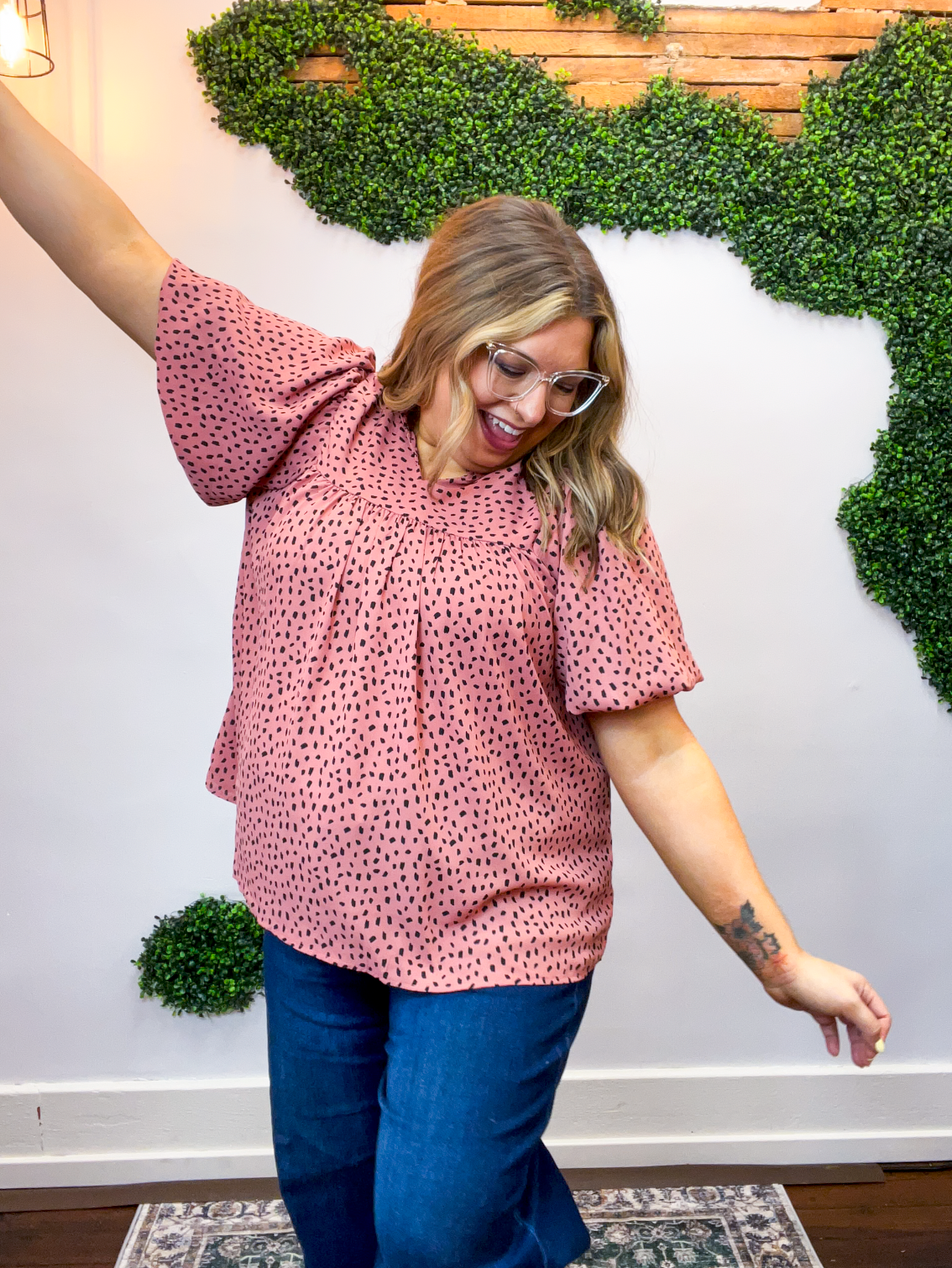 Spotted Sweetheart Top