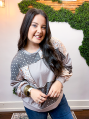 Mocha Patchwork Pullover