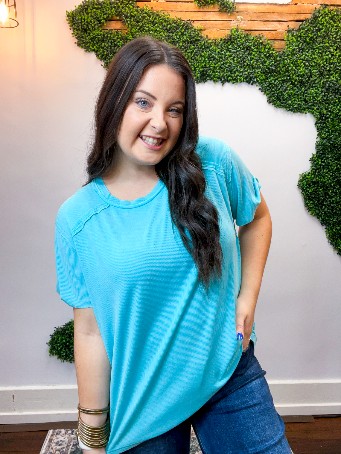 No Plans Necessary Top in Turquoise